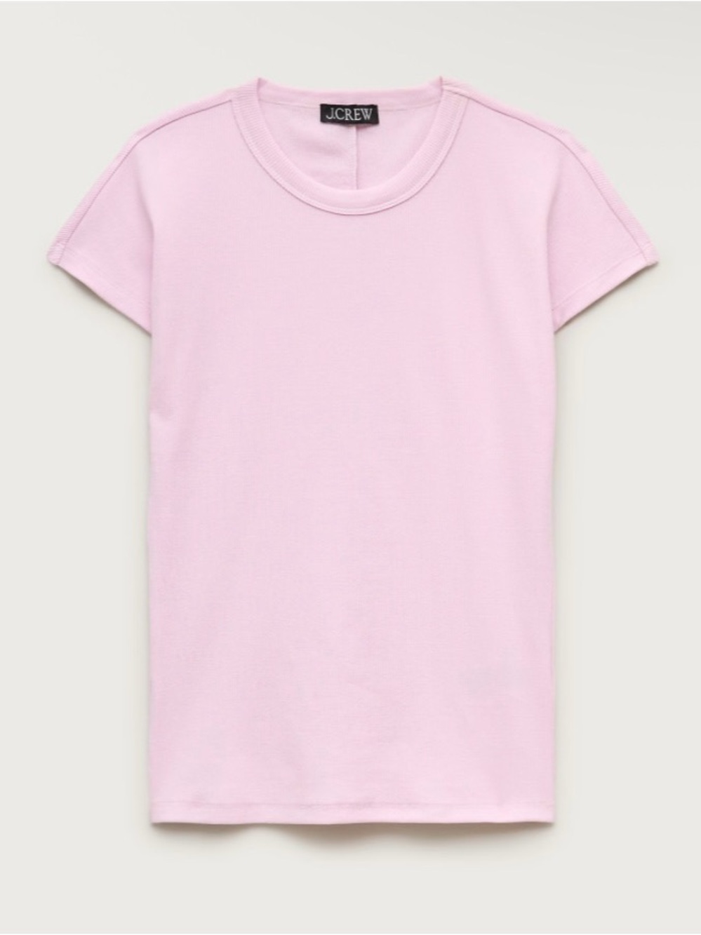 J. Crew Perfect Rib Dolman-sleeve T-shirt Peppermint Ice Pink